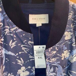 Sun + Stone Navy Floral Jacket XXL